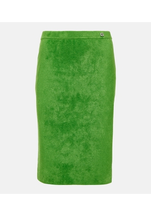 Gucci Crystal G ribbed-knit pencil skirt