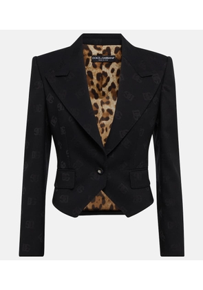 Dolce&Gabbana Cropped wool-blend blazer