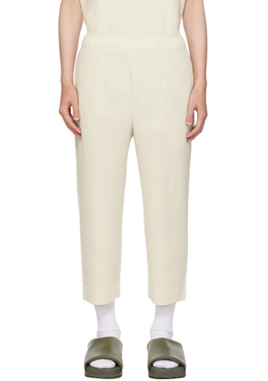 HOMME PLISSÉ ISSEY MIYAKE Off-White Monthly Color June Trousers