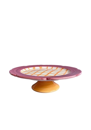 Vaisselle Hot Cakes Cake Stand in Burgundy.