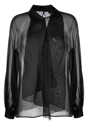 Fabiana Filippi semi-sheer blouse - Black