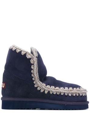 Mou Eskimo crochet-stitch ankle boots - Blue