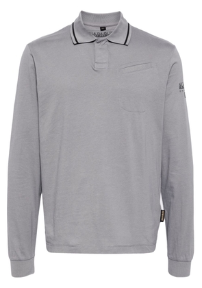 Napapijri logo-print polo shirt - Grey