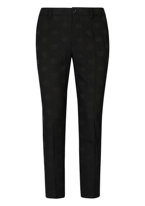 Dolce & Gabbana DG Monogram jacquard wool trousers - Black