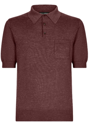 Dolce & Gabbana knitted polo shirt - Red
