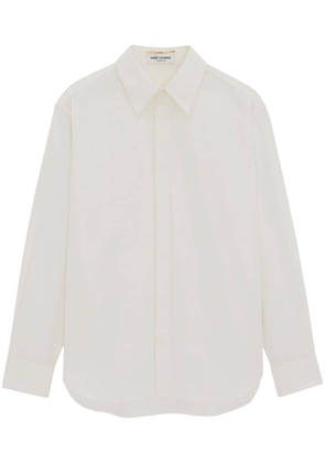 Saint Laurent Boyfriend spread-collar cotton shirt - White
