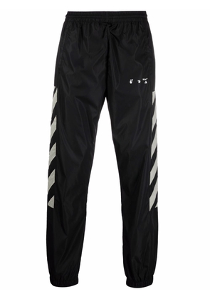 Off-White diagonal-stripe track pants - Black