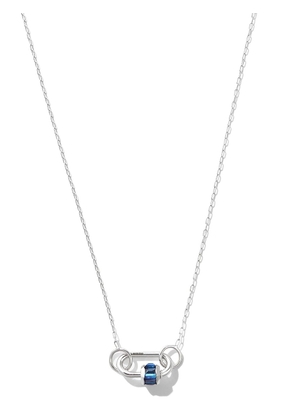 Marla Aaron 14kt white gold sapphire necklace - Silver