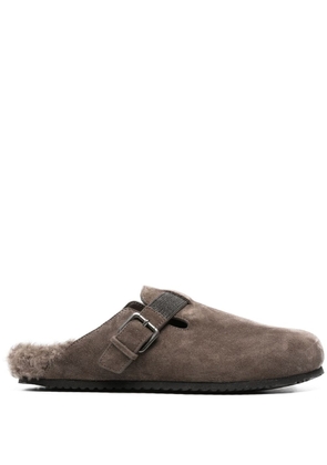 Brunello Cucinelli round-toe slippers - Brown