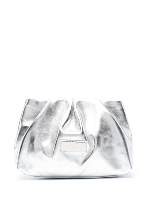 Roberto Festa Saturnia leather clutch bag - Silver
