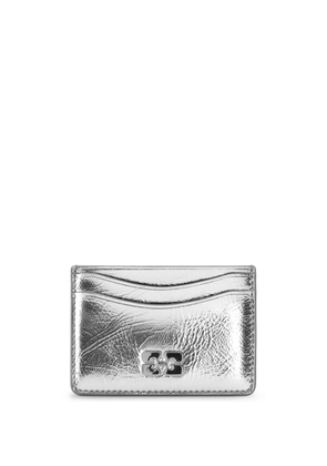 GANNI Bou metallic cardholder - Silver