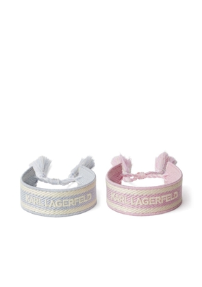 Karl Lagerfeld Essential woven bracelet (set of two) - Pink