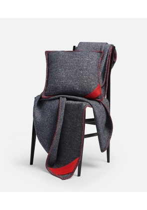 Bottega Veneta Tweed Cushion - Blue - Unisex - Alpaca Wool, Silk & Merino Wool
