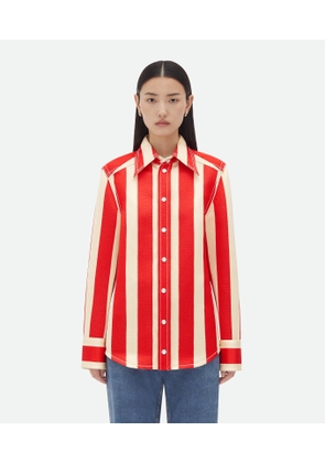 Bottega Veneta Striped Cotton Viscose Shirt - Multicolor - Woman   Cotton & Viscose