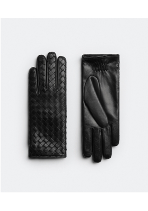 Bottega Veneta Intrecciato Leather Gloves - Black - Woman   Lambskin