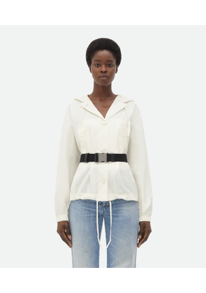 Bottega Veneta Packable Tech Nylon Jacket - White - Woman - S - Polyamide