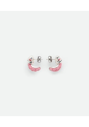 Bottega Veneta Knot Hoop Earrings - Pink - Woman - Lambskin