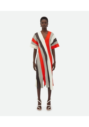 Bottega Veneta Fluid Viscose Stripe Dress - Multicolor - Woman   Viscose & Elastane