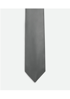 Bottega Veneta Leather Tie - Grey - Man - Lambskin