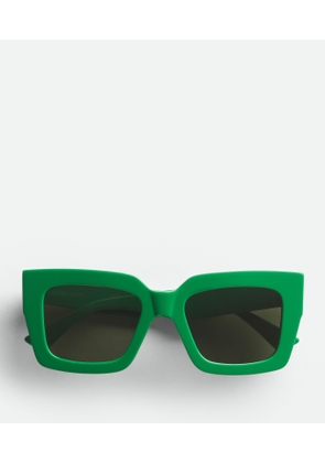 Bottega Veneta Classic Square Sunglasses - Green - Unisex - Acetate