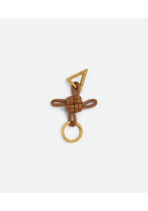 Bottega Veneta Triangle Key Ring - Brown - Woman - Lambskin