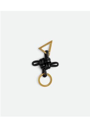 Bottega Veneta Triangle Key Ring - Black - Unisex - Lambskin
