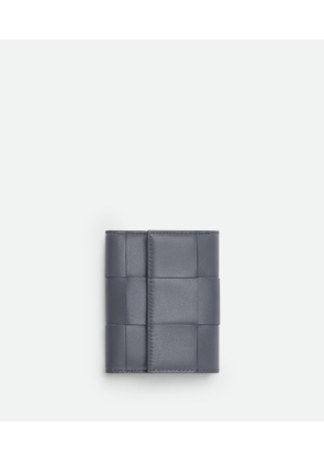 Bottega Veneta Cassette Tri-fold Zip Wallet - Grey - Woman - Lambskin