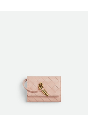 Bottega Veneta Andiamo Envelope Card Case - Pink - Woman - Lambskin