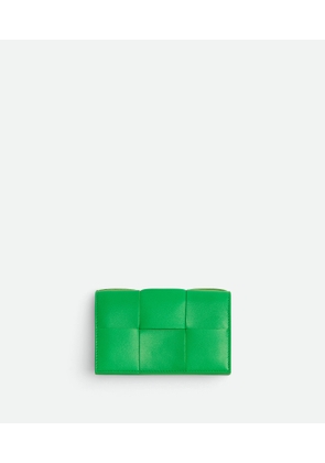Bottega Veneta Cassette Business Card Case - Green - Woman - Lambskin