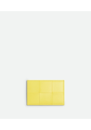 Bottega Veneta Cassette Credit Card Case - Yellow - Woman - Lamb Skin