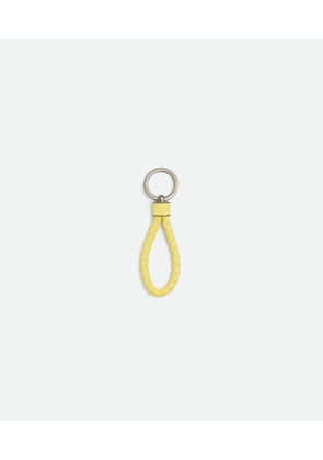 Bottega Veneta Intreccio Key Ring - Yellow - Woman - Lambskin
