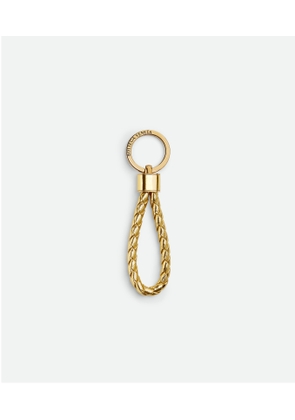 Bottega Veneta Intreccio Key Ring - Gold - Woman - Calfskin