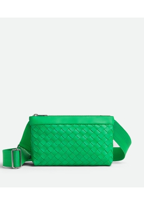 Bottega Veneta Intrecciato Duo Bag - Green - Man - Calf Skin & Polypropilene