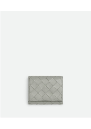 Bottega Veneta Intrecciato Tri-fold Zip Wallet - Grey - Woman - Lambskin
