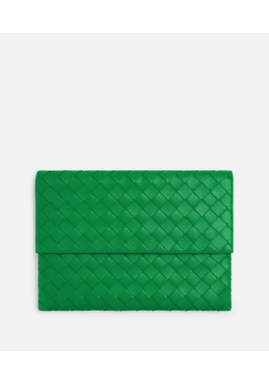 Bottega Veneta Flap Pouch - Green - Woman - Lambskin & Calfskin