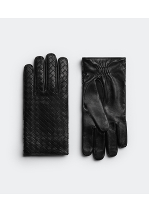 Bottega Veneta Intrecciato Leather Gloves - Black - Man - 7.5 - Lambskin