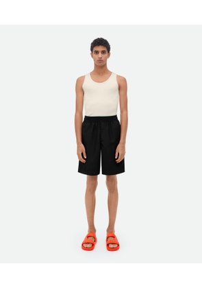 Bottega Veneta Technical Nylon Shorts - Black - Man - L - Polyester & Polyamide