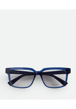 Bottega Veneta Soft Recycled Acetate Square Eyeglasses - Blue - Unisex - Acetate