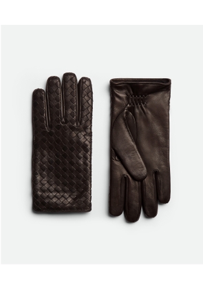 Bottega Veneta Intrecciato Leather Gloves - Brown - Man   Lambskin