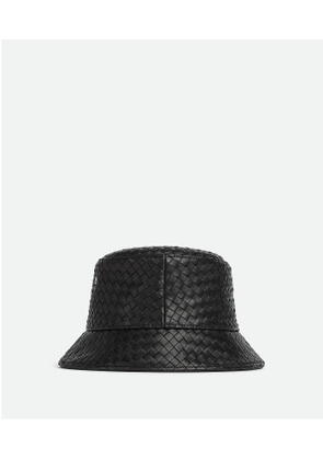 Bottega Veneta Intrecciato Leather Bucket Hat - Black - Man - M - Lambskin