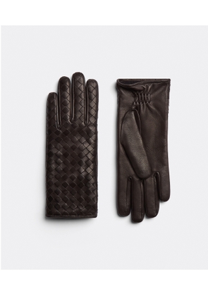 Bottega Veneta Intrecciato Leather Gloves - Brown - Woman   Lamb Skin