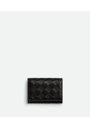 Bottega Veneta Bi-fold Card Case - Black - Woman - Lambskin & Calfskin