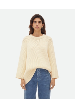 Bottega Veneta Oversized Wool Cashmere T-shirt - Beige - Woman - XS - Wool & Cashmere