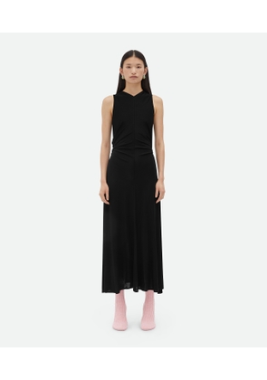 Bottega Veneta Viscose Jersey Long Dress - Black - Woman   Viscose