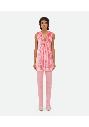 Bottega Veneta Textured Midi Dress - Pink - Woman   Viscose & Silk