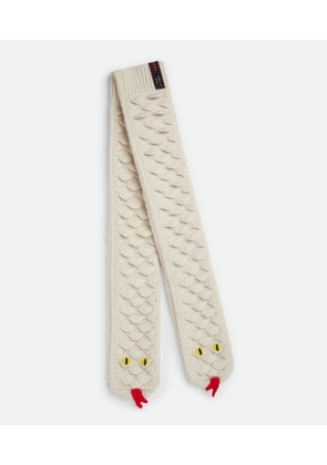 Bottega Veneta Snake Scales Wool Knit Socks - Beige - Man - M - Wool