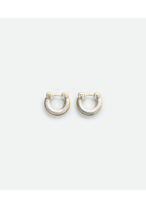 Bottega Veneta Bolt Hoop Earrings - Silver - Man -