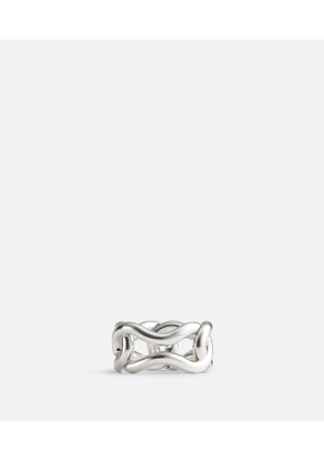 Bottega Veneta Nest Chain Ring - Silver - Woman - L-½