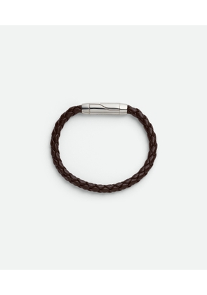 Bottega Veneta Braid Leather Bracelet - Brown - Man - XS - Lambskin