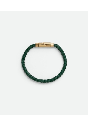 Bottega Veneta Braid Leather Bracelet - Green - Man - XS - Lambskin